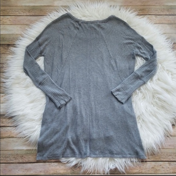 Free People Ventura Hi Low Waffle Knit Thermal Top - Picture 4 of 4